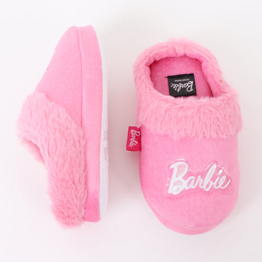 Pantufla Niña Invernal Logo Rosado Barbie - Pantuflas Chile | The Brands Club cl