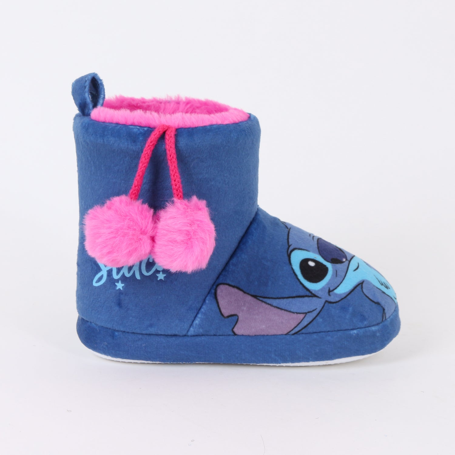 Pantufla Bota Niña Invernal Pompón Lilo & Stitch Azul Disney - Pantuflas Chile | The Brands Club cl