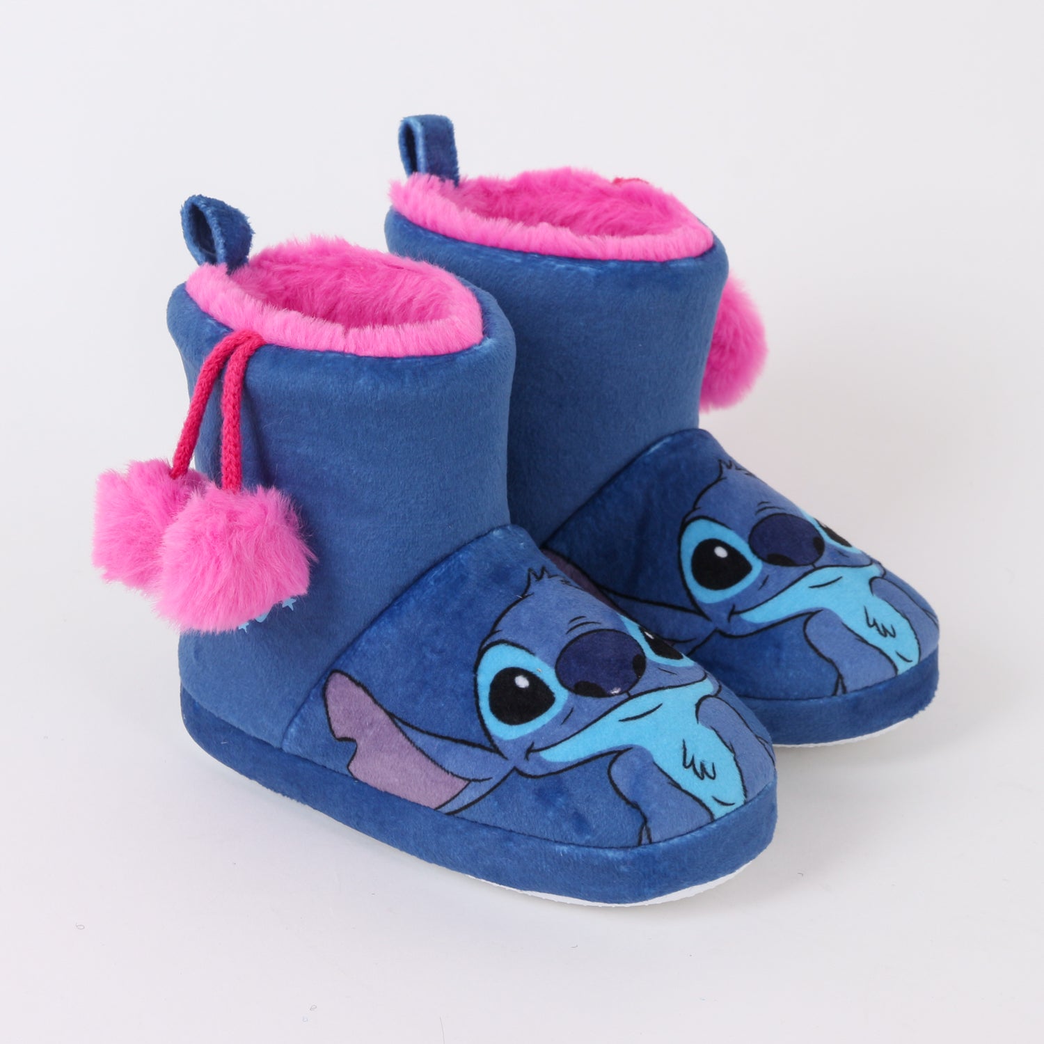 Pantufla Bota Niña Invernal Pompón Lilo & Stitch Azul Disney - Pantuflas Chile | The Brands Club cl