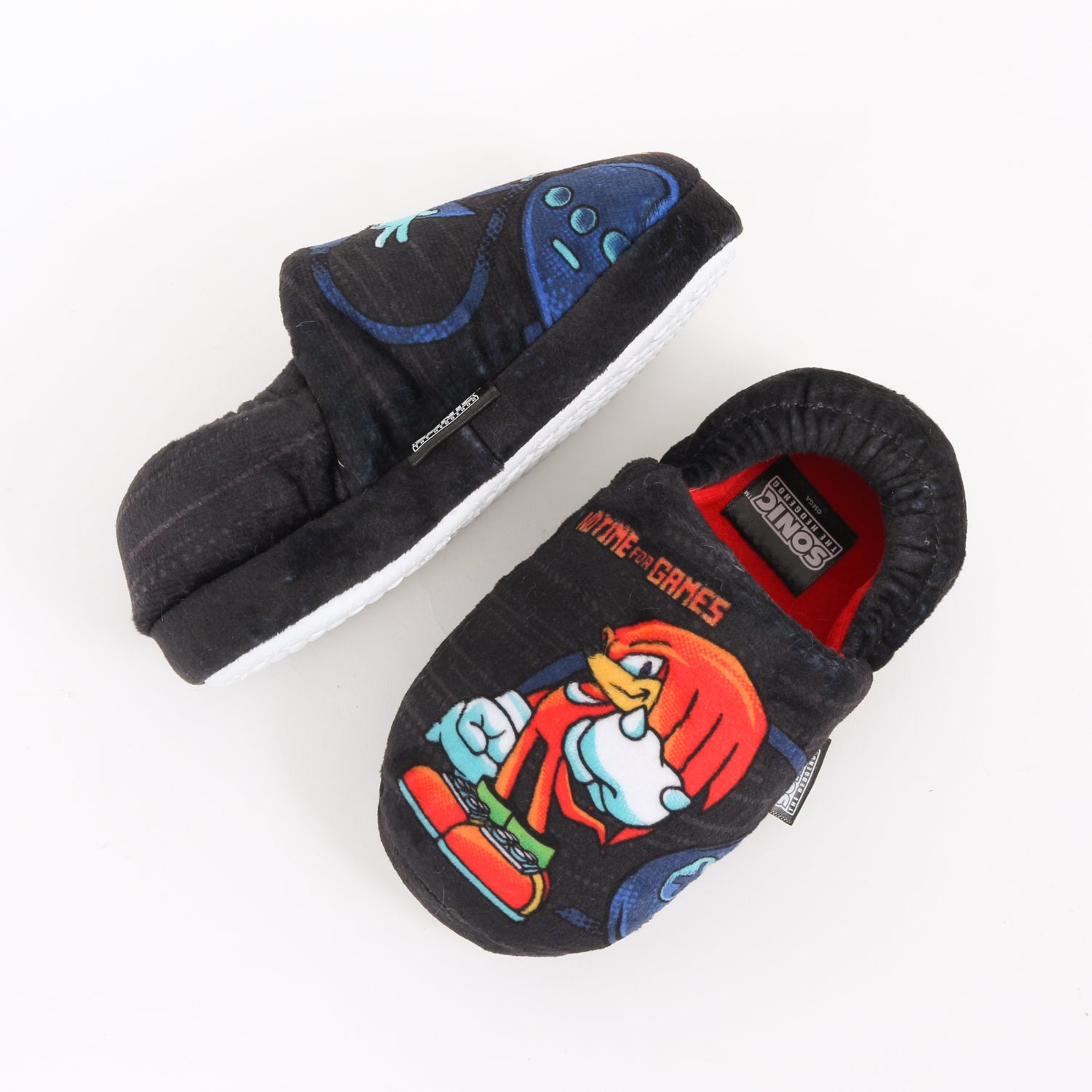 Pantufla Niño No Time For Games Nuckles & Sonic Negro Sonic - Pantuflas Chile | The Brands Club cl