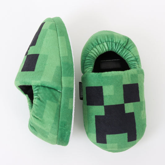 Pantufla Niño Creeper Face Verde Minecraft - Pantuflas Chile | The Brands Club cl