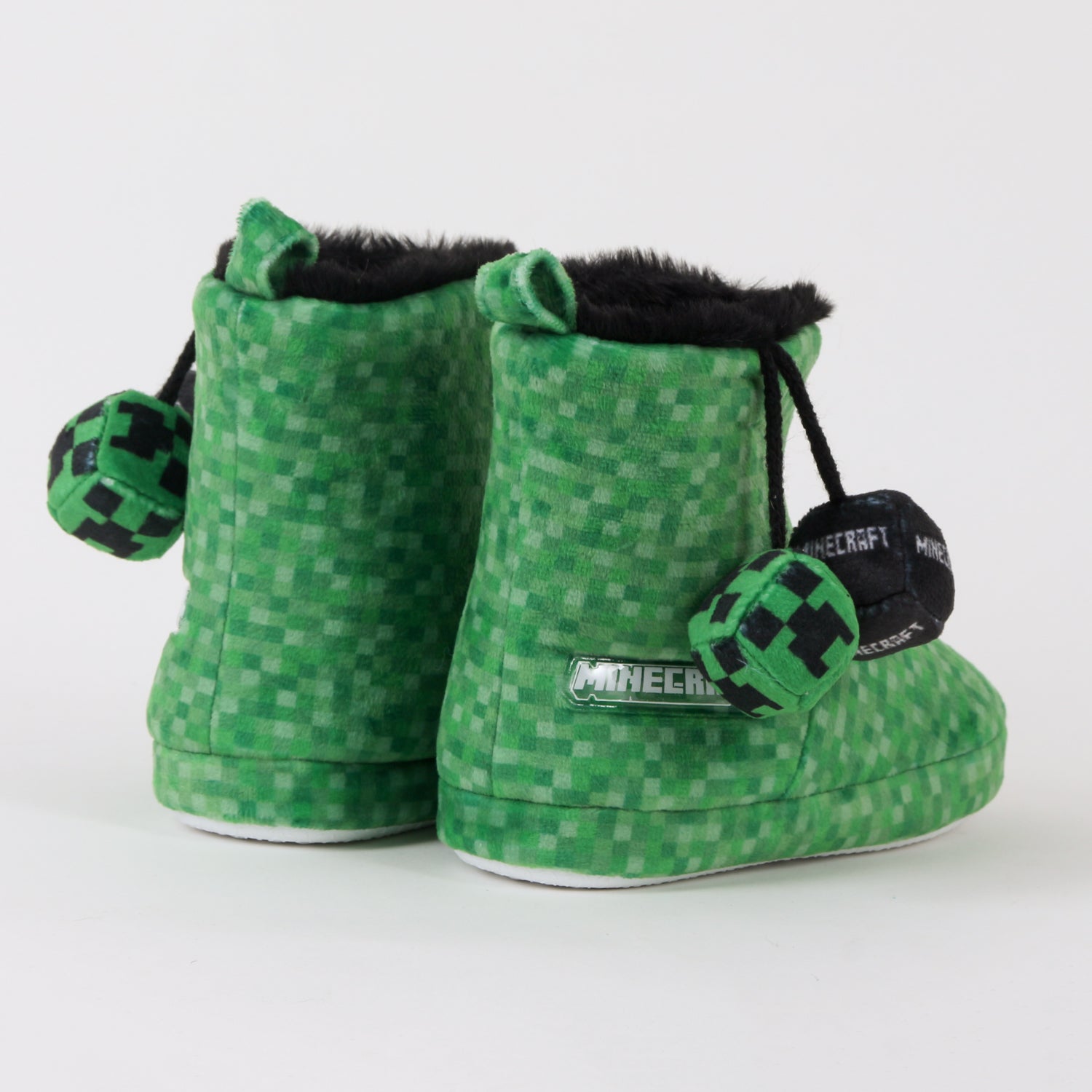 Pantufla Bota Niño Invernal Pompones Verde Minecraft - Pantuflas Chile | The Brands Club cl