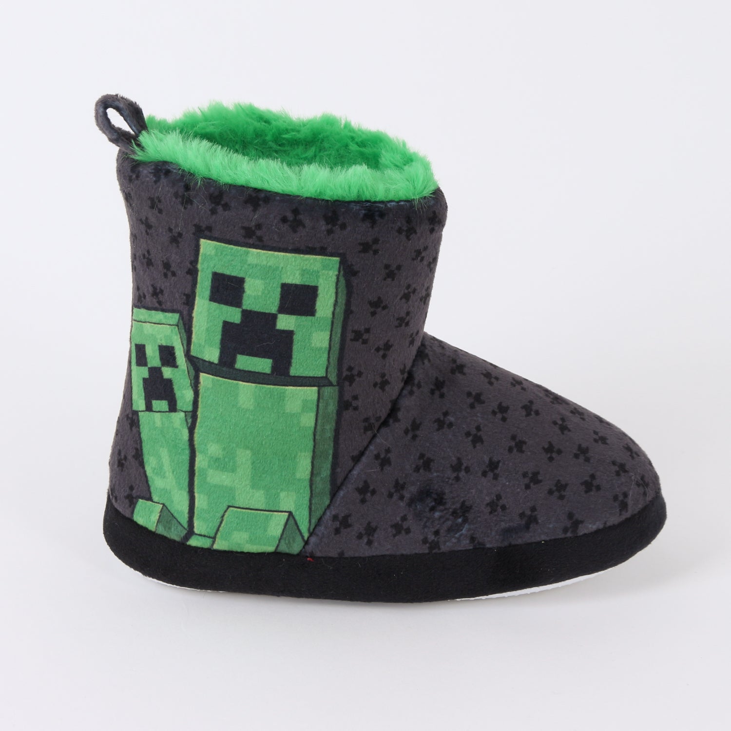 Pantufla Bota Niño Invernal Creepers Negro Minecraft - Pantuflas Chile | The Brands Club cl