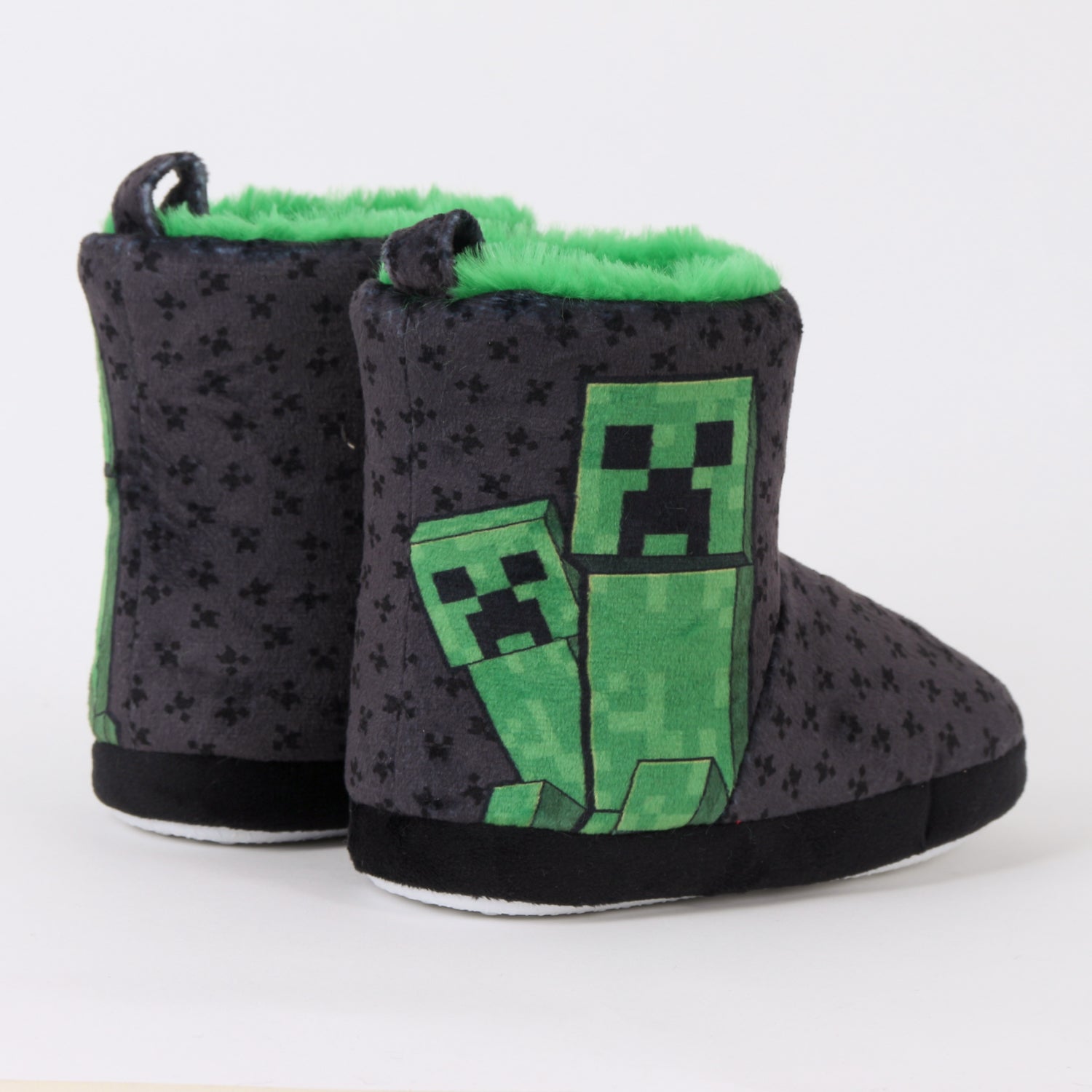 Pantufla Bota Niño Invernal Creepers Negro Minecraft - Pantuflas Chile | The Brands Club cl