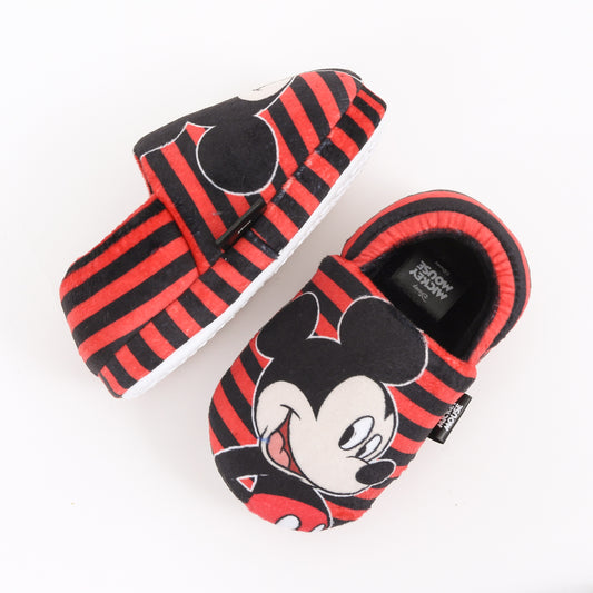 Pantufla Niño Rayas Mickey Mouse Rojo Disney - Pantuflas Chile | The Brands Club cl