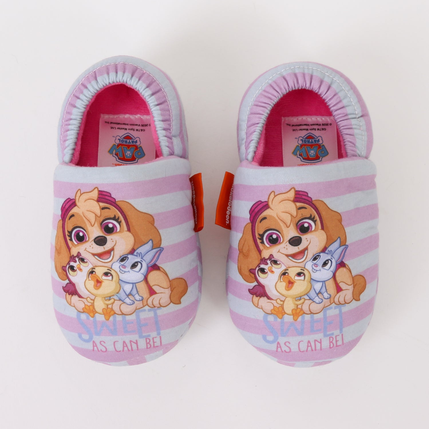 Pantufla Niña Rayas Skye & Friends Rosado Paw Patrol - Pantuflas Chile | The Brands Club cl