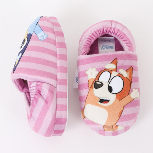 Pantufla Niña Rayas Rosado Bingo & Bluey - Pantuflas Chile | The Brands Club cl