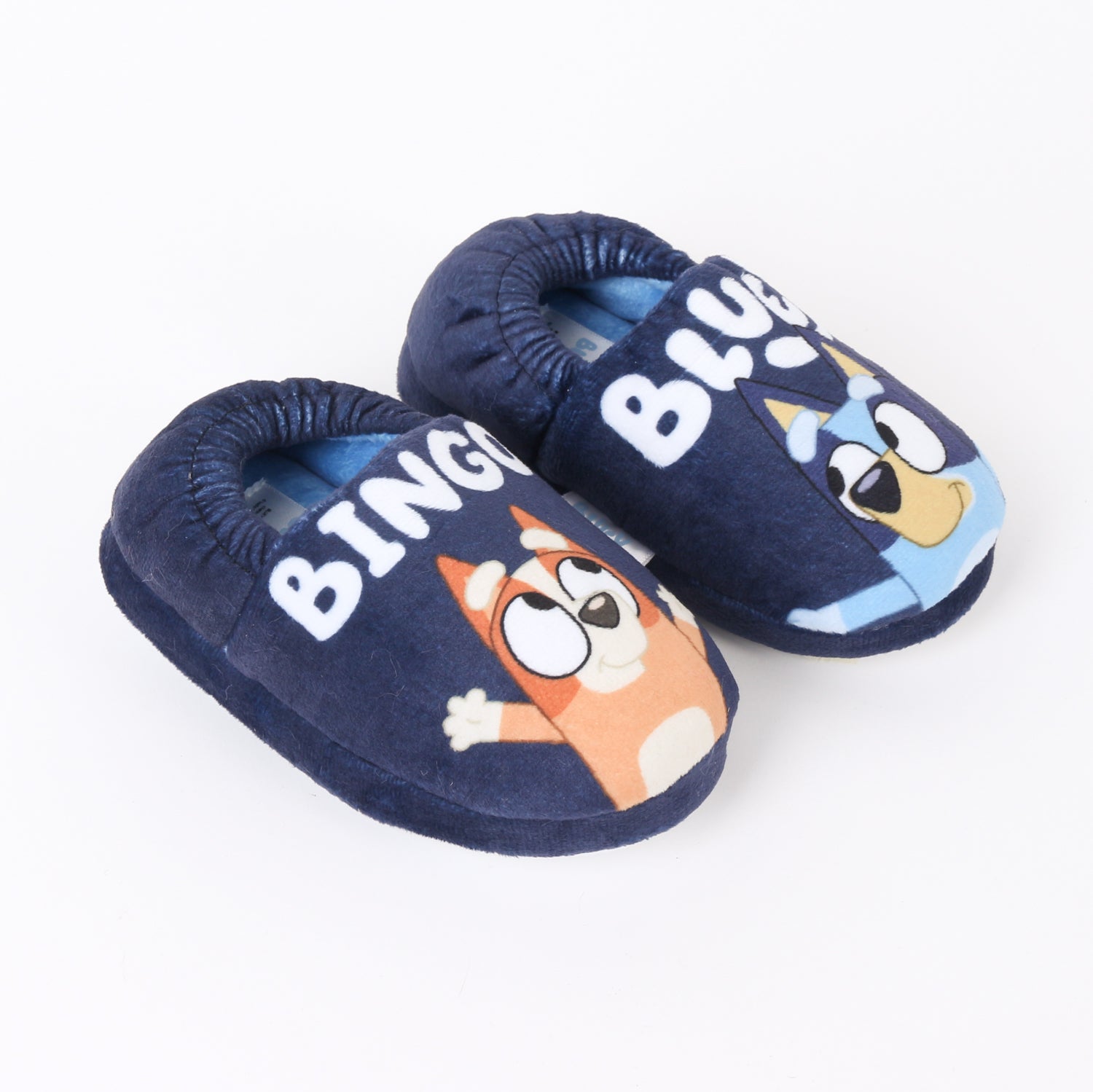 Pantufla Niño Jugando Azul Marino Bingo & Bluey - Pantuflas Chile | The Brands Club cl