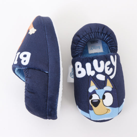 Pantufla Niño Jugando Azul Marino Bingo & Bluey - Pantuflas Chile | The Brands Club cl