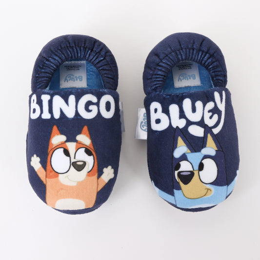 Pantufla Niño Jugando Azul Marino Bingo & Bluey - Pantuflas Chile | The Brands Club cl