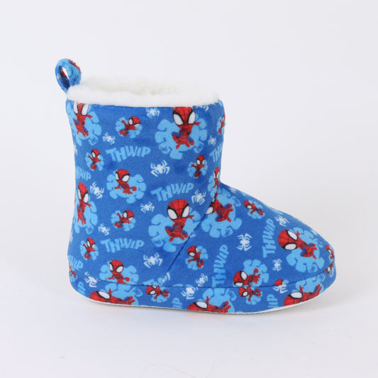 Pantufla Bota Niño Invernal Full Print Spidey Azul Marvel - Pantuflas Chile | The Brands Club cl