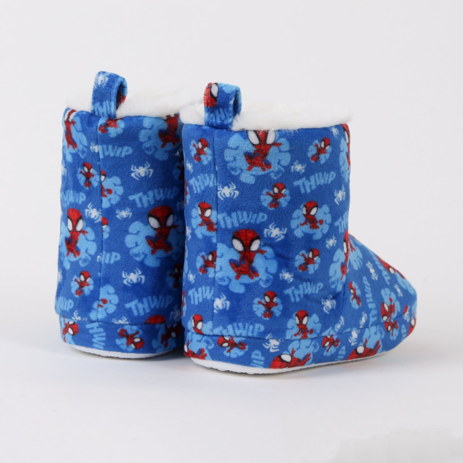 Pantufla Bota Niño Invernal Full Print Spidey Azul Marvel - Pantuflas Chile | The Brands Club cl