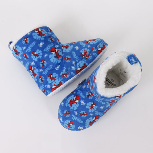 Pantufla Bota Niño Invernal Full Print Spidey Azul Marvel - Pantuflas Chile | The Brands Club cl