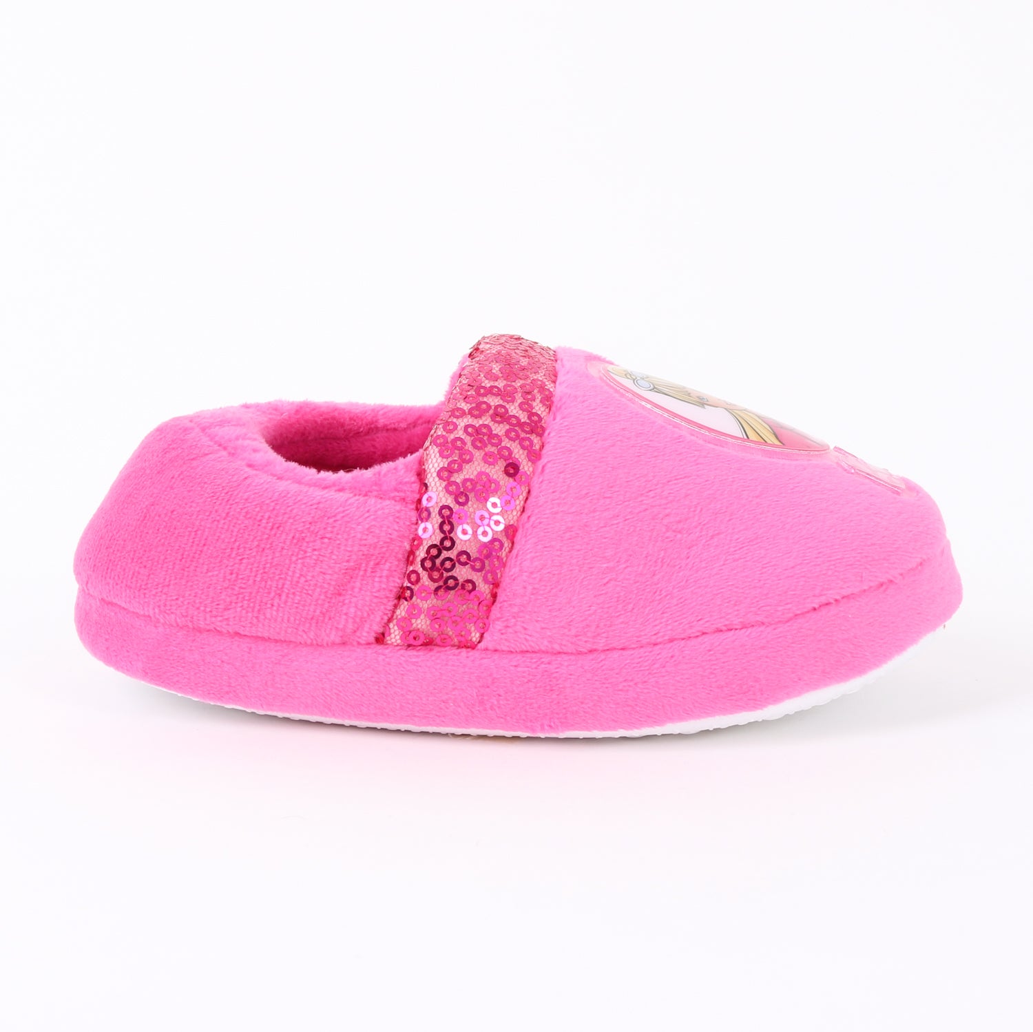 Pantufla Niña Lentejuelas Logo Rosado Barbie - Pantuflas Chile | The Brands Club cl