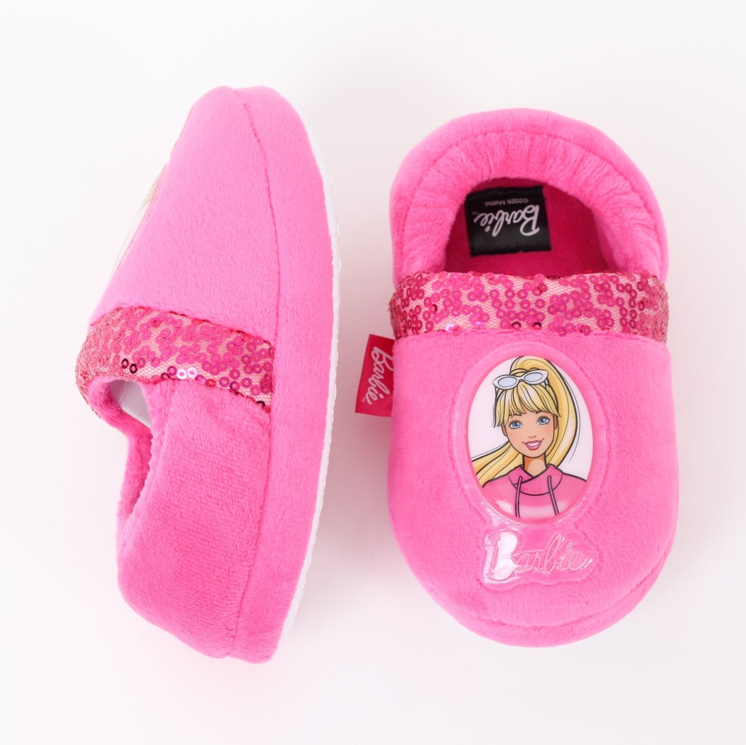 Pantufla Niña Lentejuelas Logo Rosado Barbie - Pantuflas Chile | The Brands Club cl