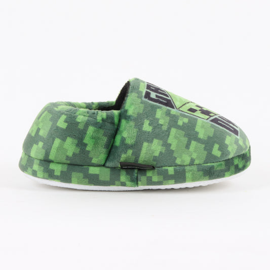 Pantufla Niño Full Print Game Over Verde Minecraft - Pantuflas Chile | The Brands Club cl