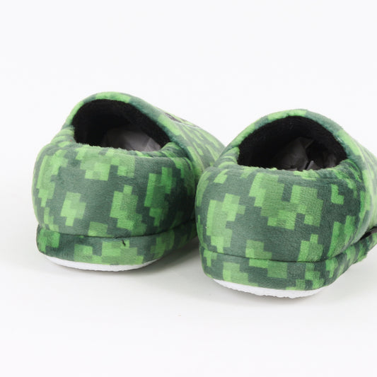 Pantufla Niño Full Print Game Over Verde Minecraft - Pantuflas Chile | The Brands Club cl