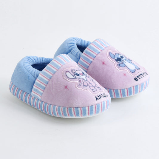 Pantufla Niña Lilo & Stitch Disney Listado Angel Celeste - Pantuflas Chile | The Brands Club cl