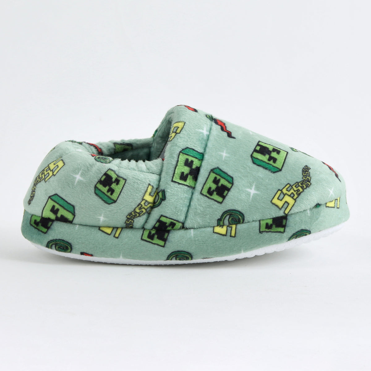 Pantufla Niño Minecraft Creepers Verde - Pantuflas Chile | The Brands Club cl