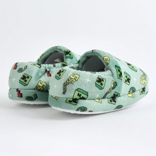 Pantufla Niño Minecraft Creepers Verde - Pantuflas Chile | The Brands Club cl