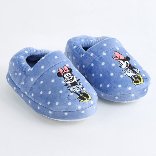 Pantufla Niña Minnie Disney Lunares Azul - Pantuflas Chile | The Brands Club cl
