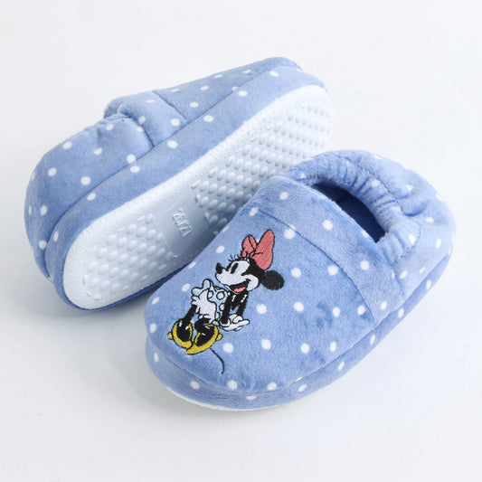 Pantufla Niña Minnie Disney Lunares Azul - Pantuflas Chile | The Brands Club cl