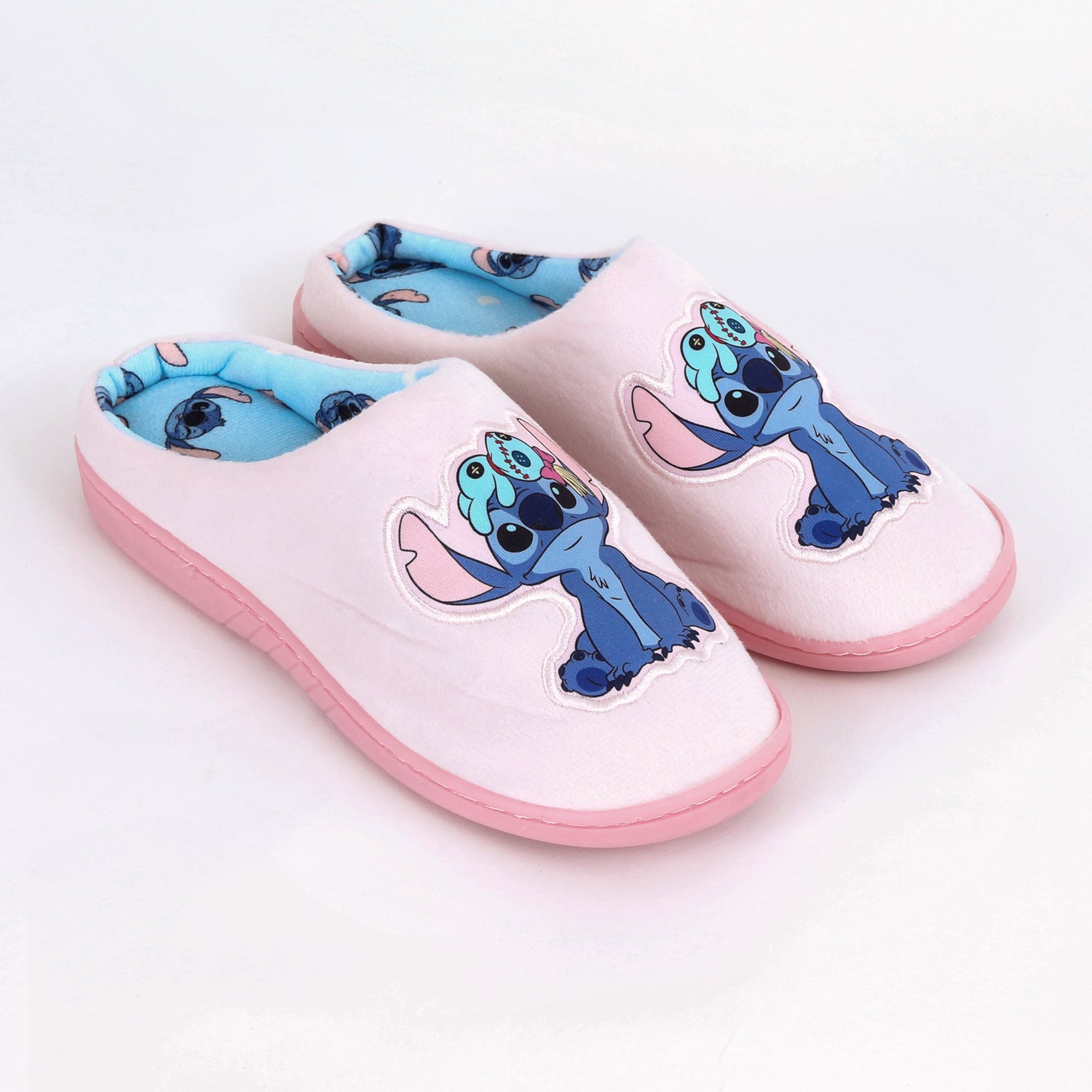 Pantufla Mujer Lilo & Stitch Disney Sentado Rosado