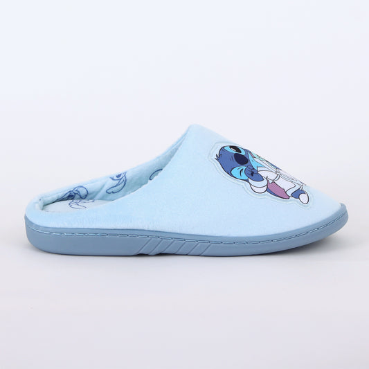 Pantufla Mujer Lilo & Stitch Disney Peluche Celeste - Pantuflas Chile | The Brands Club cl