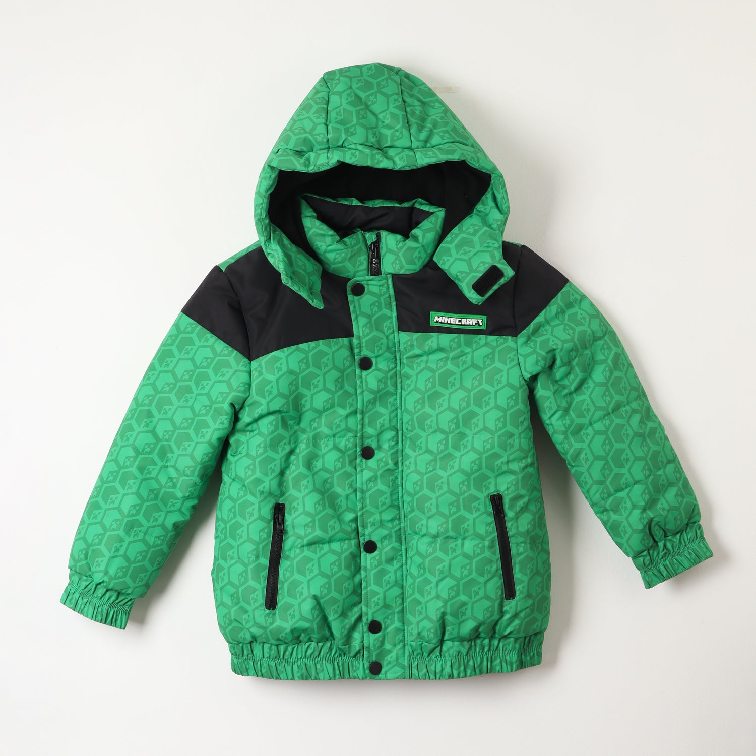 Parka Niño Pixels Verde Minecraft