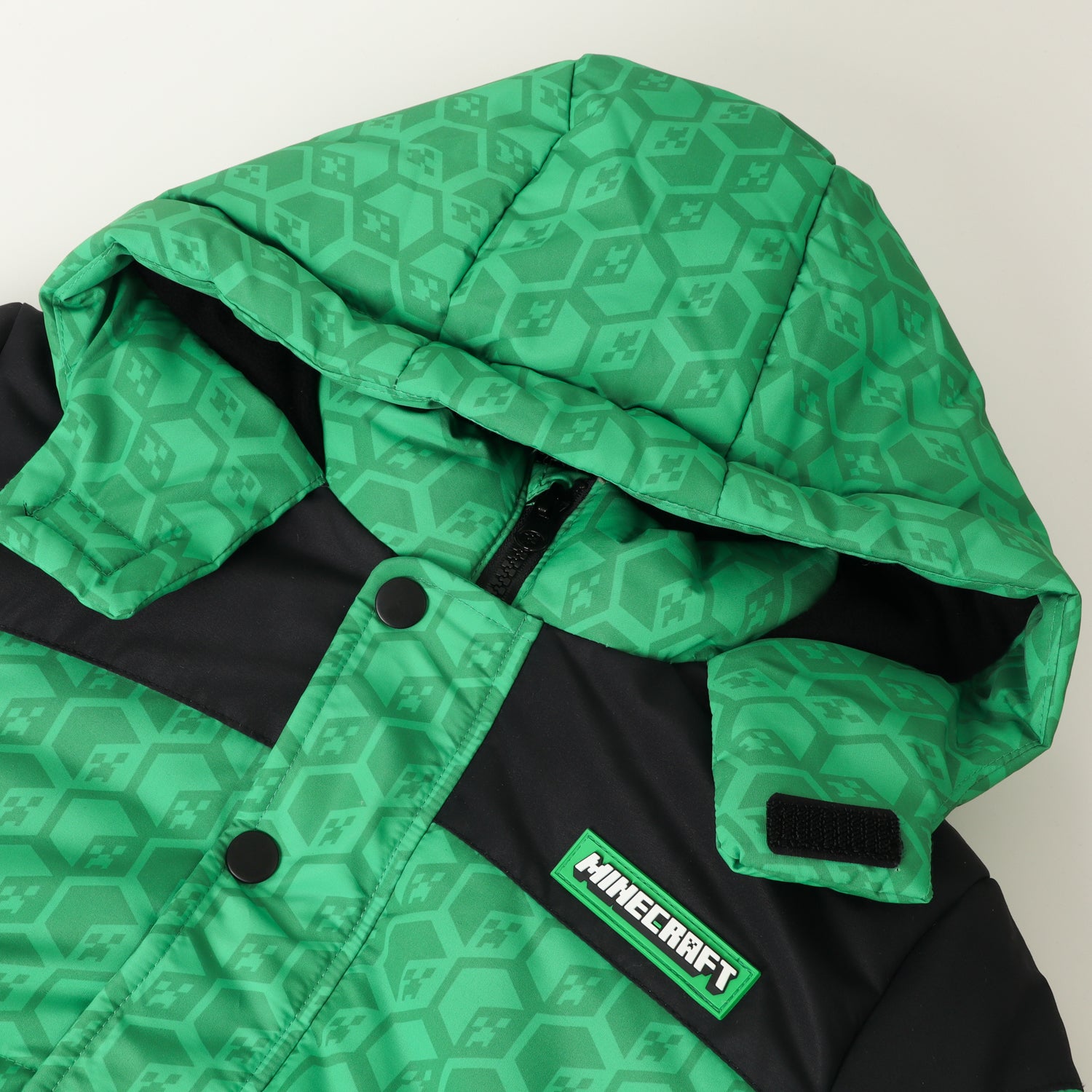 Parka Niño Pixels Verde Minecraft