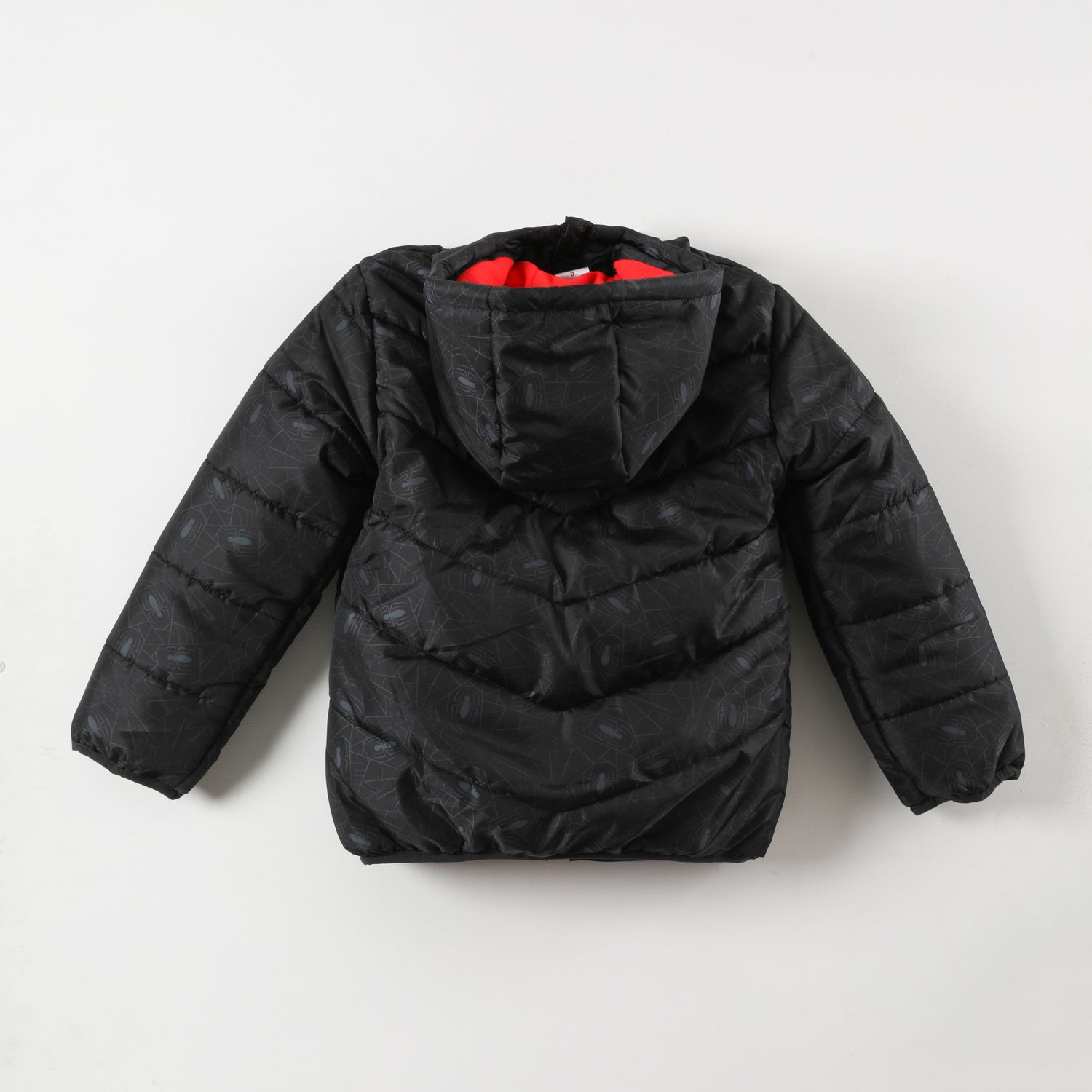 Parka Niño Spiderman Telarañas Negro Marvel