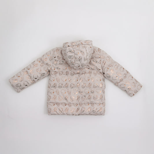 Parka Niña Full Print Friends Beige Hello Kitty - Chaquetas y Parkas Chile | The Brands Club cl