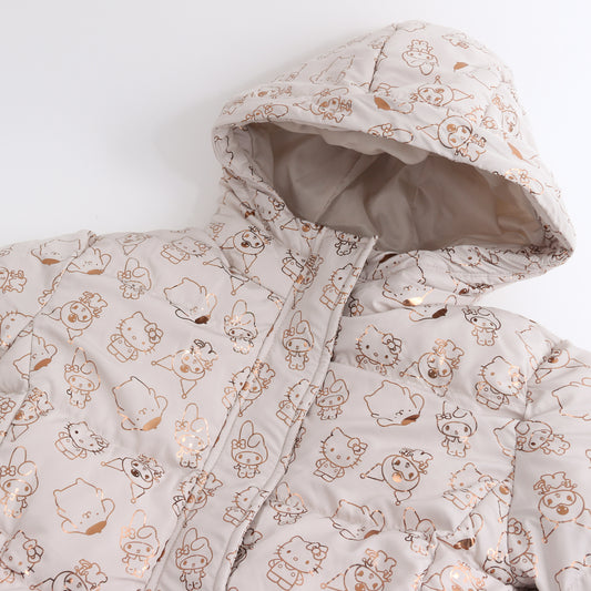 Parka Niña Full Print Friends Beige Hello Kitty - Chaquetas y Parkas Chile | The Brands Club cl