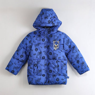 Parka Niño Full Print Azul Sonic