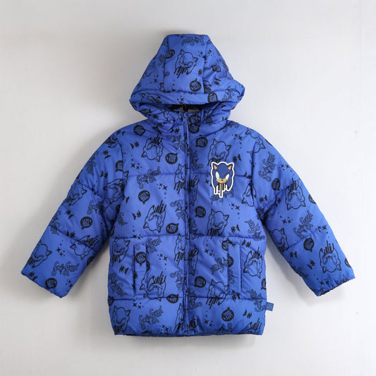 Parka Niño Full Print Azul Sonic - Chaquetas y Parkas Chile | The Brands Club cl