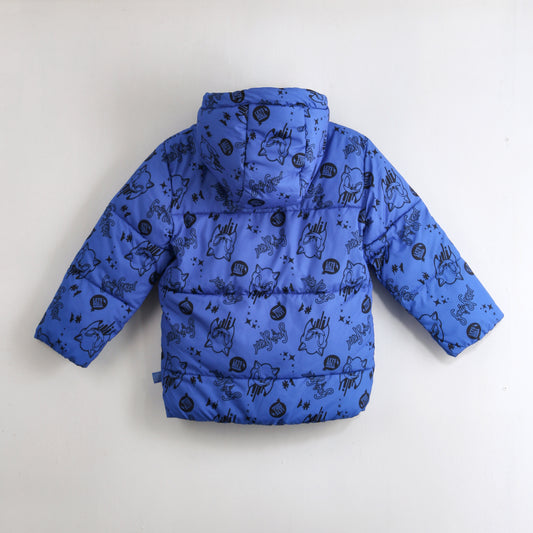 Parka Niño Full Print Azul Sonic - Chaquetas y Parkas Chile | The Brands Club cl