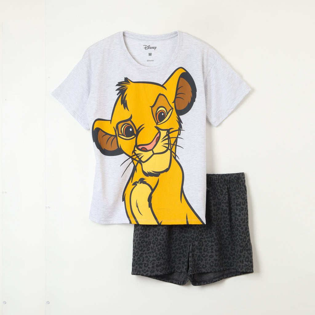 Pijama Mujer El Rey Leon Simba Look Gris Disney