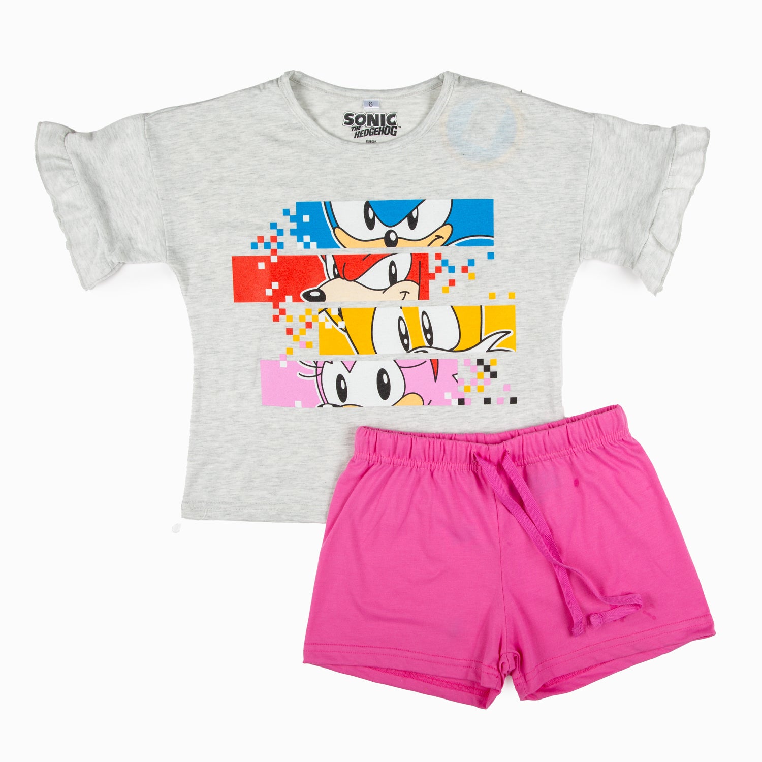 Pijama Niña Team Face Rosado Sonic