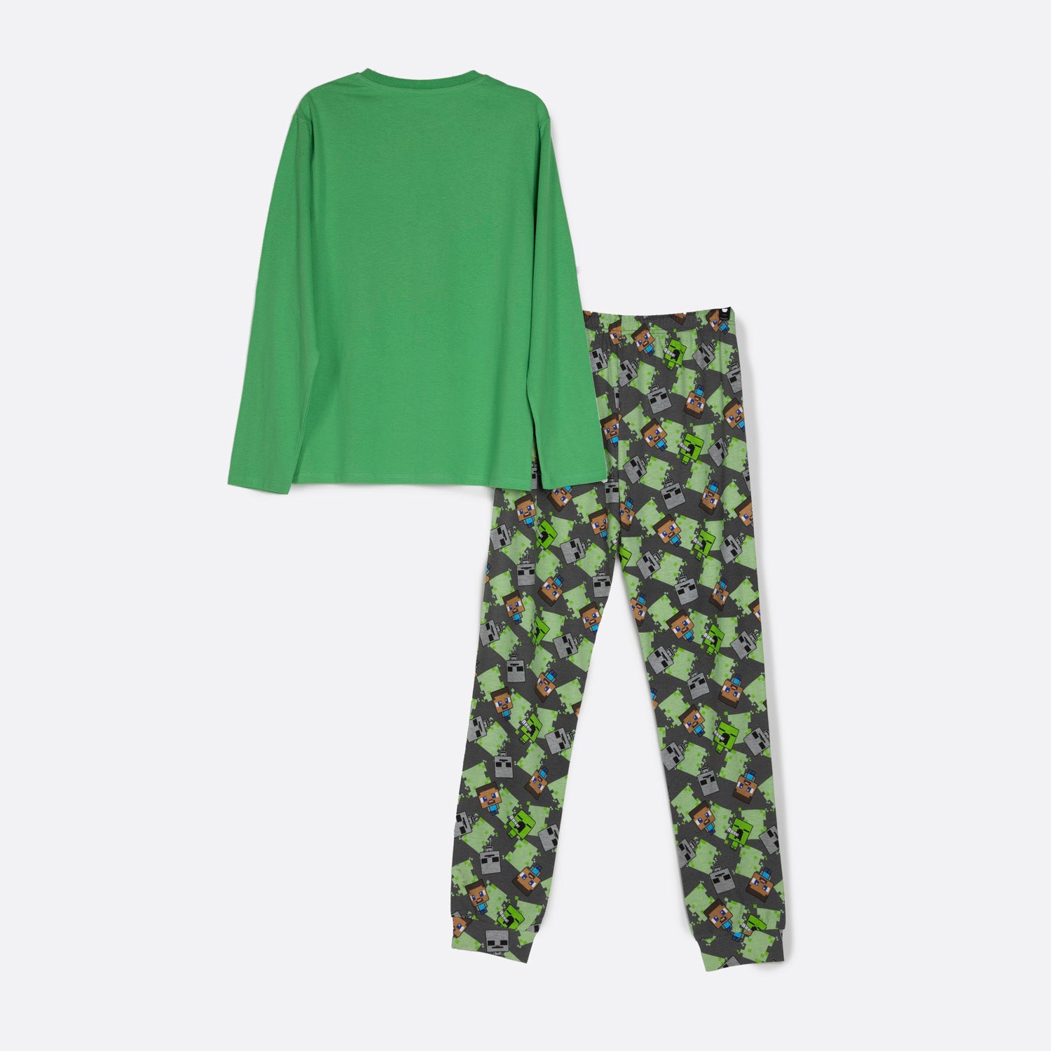 Pijama Largo Niño Personajes Cubo Verde Minecraft