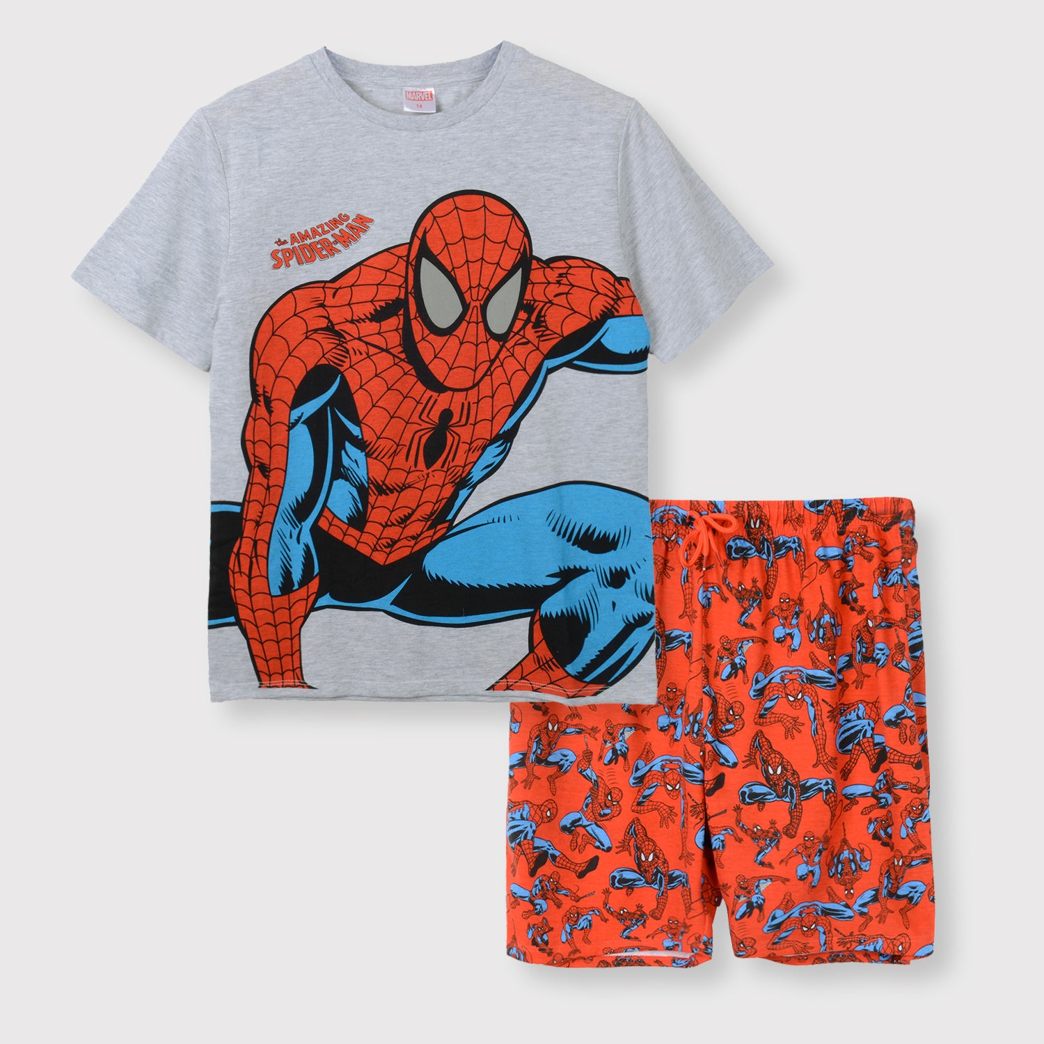 Pijama Corto Niño Spiderman Gris I Marvel