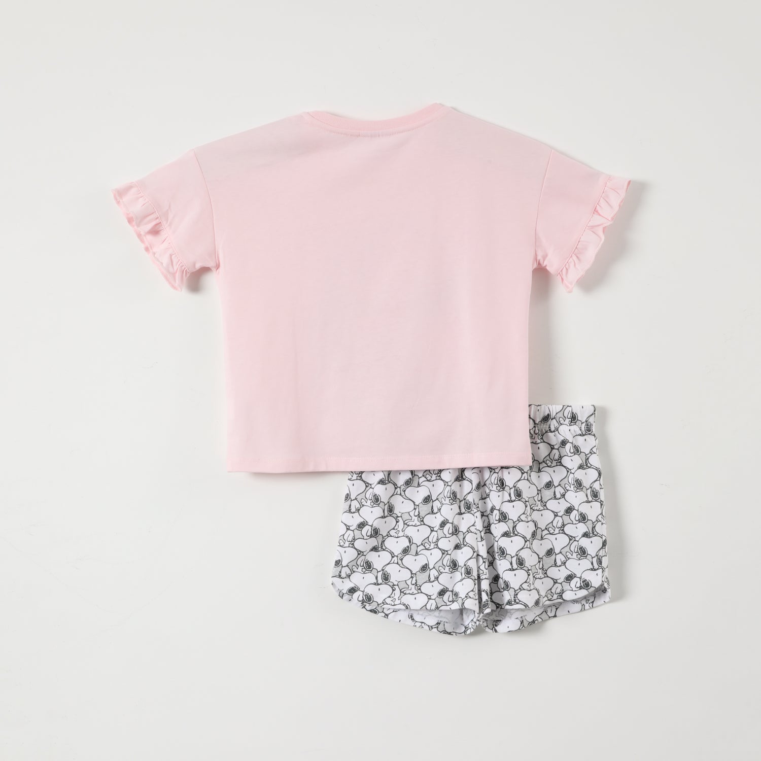 Pijama Corto Niña Corazon Rosado Snoopy