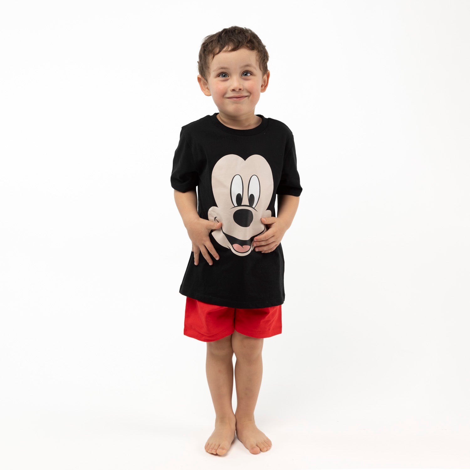 Pijama Corto Niño Mickey Negro Disney