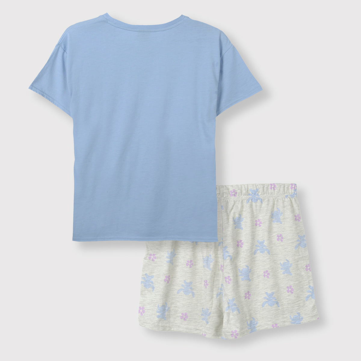 Pijama Corto Mujer Lilo y Stitch Celeste Disney
