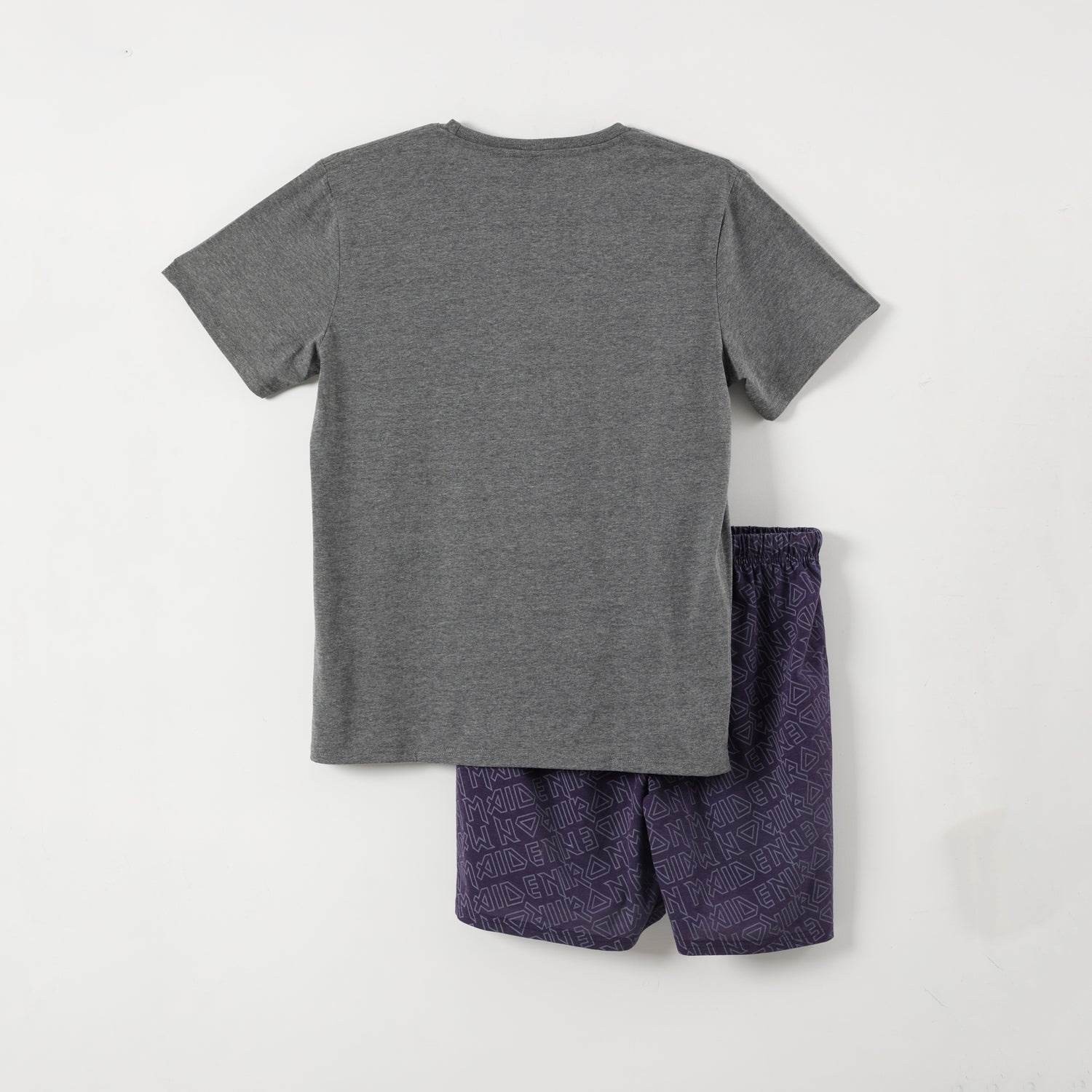 Pijama Hombre Calavera Gris Iron Maiden