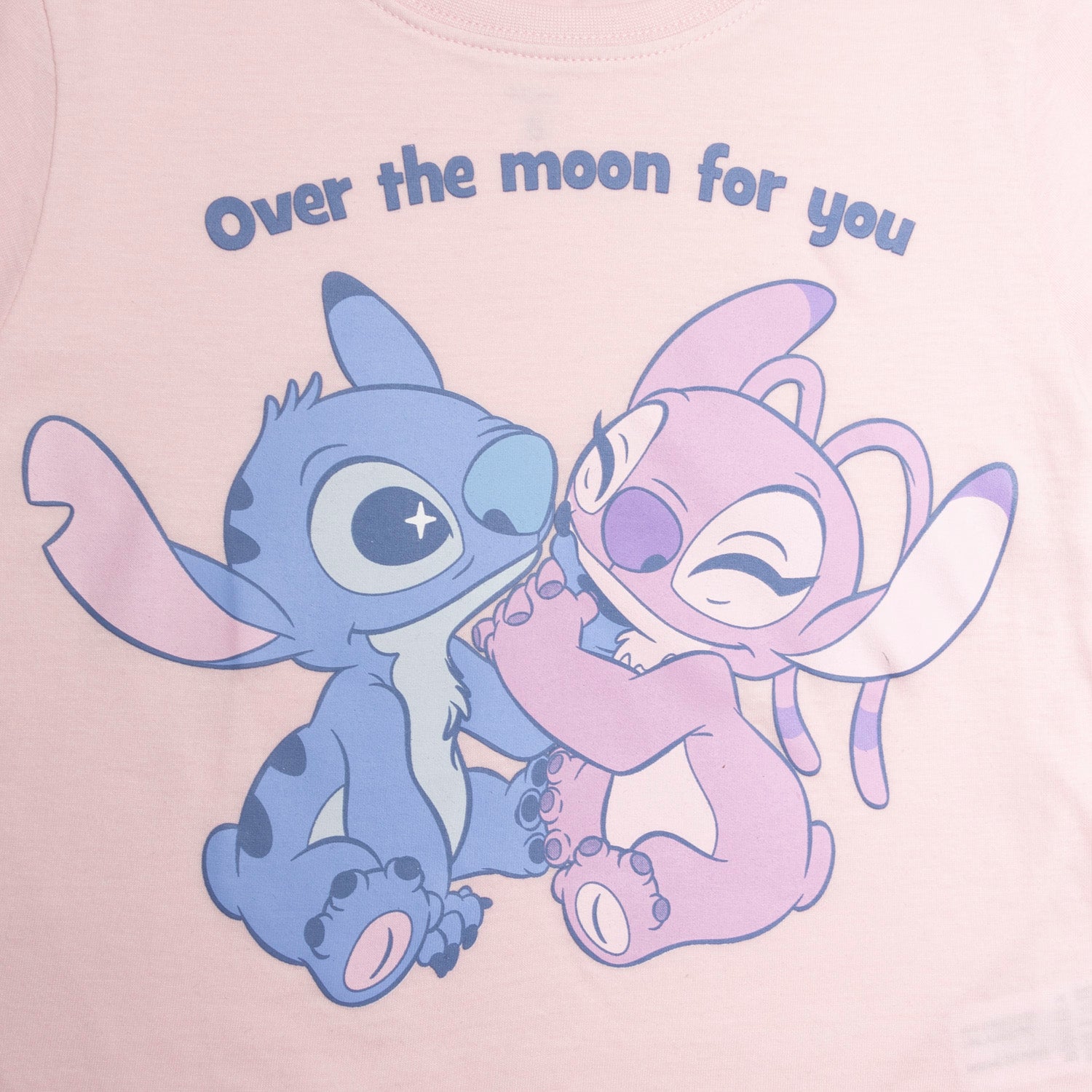 Pijama Manga Larga Niña Rosado Moon Lilo & Stitch Disney