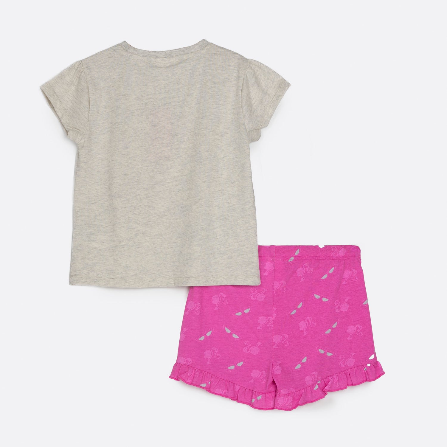 Pijama Corto Niña Coqueta Gris Barbie