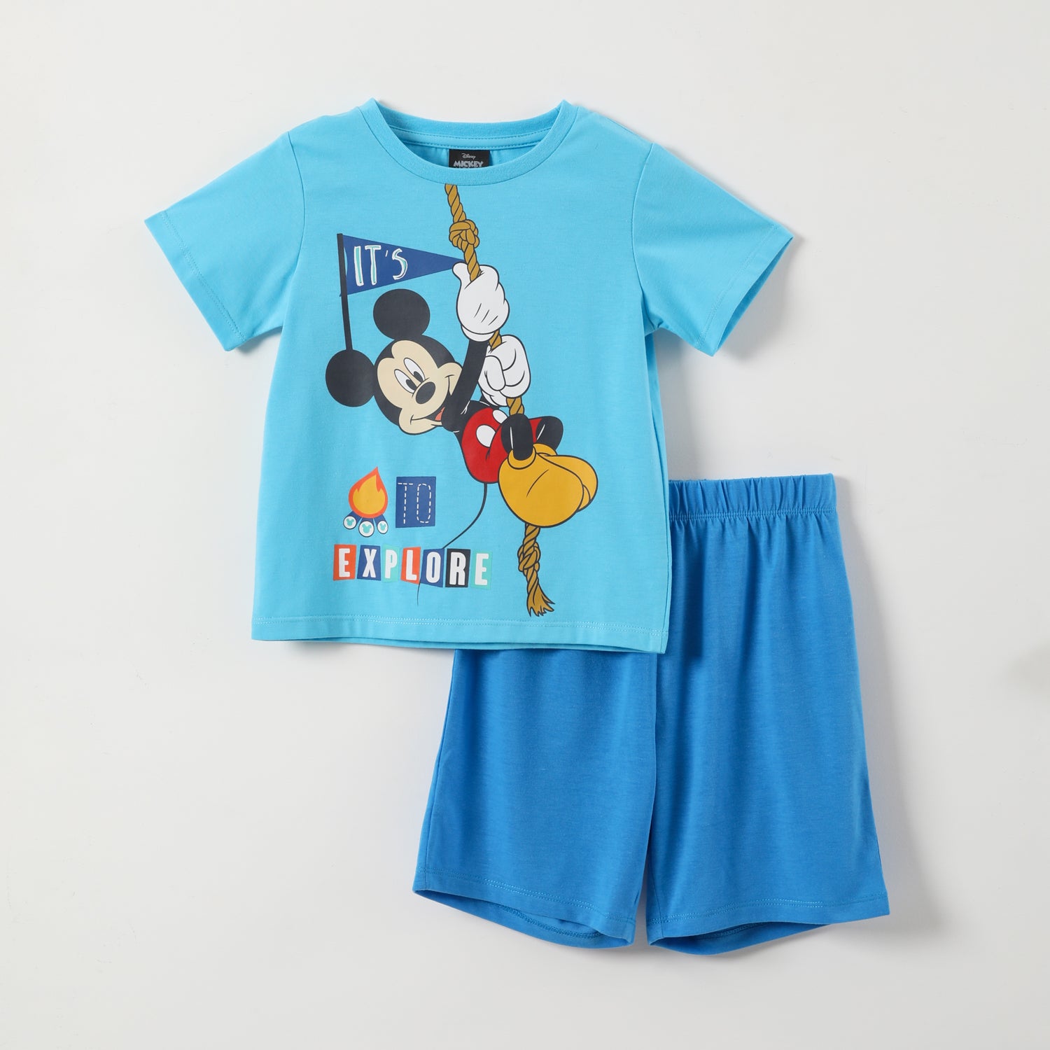 Pijama Corto Niño Mickey Celeste Disney