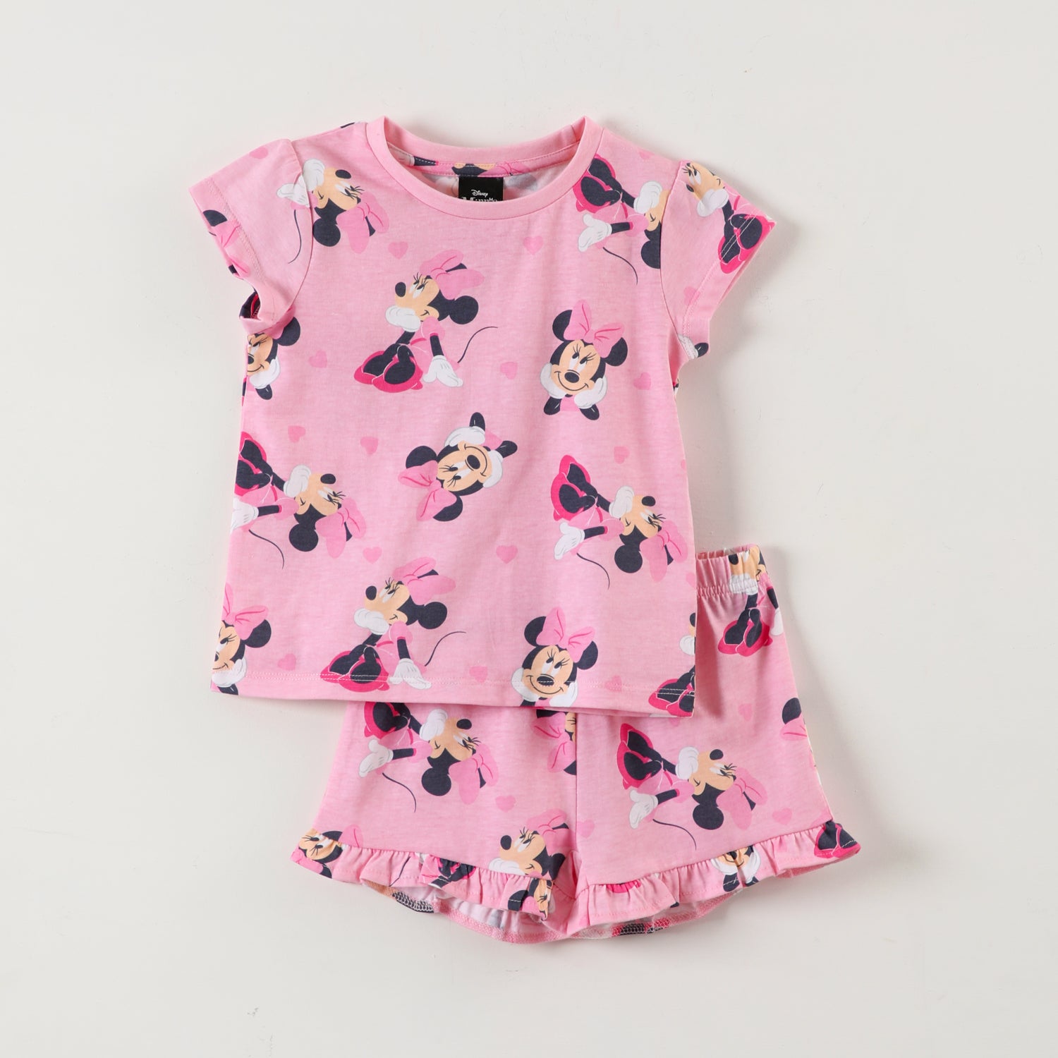 Pijama Corto Niña Minnie Full Print I Rosado Disney