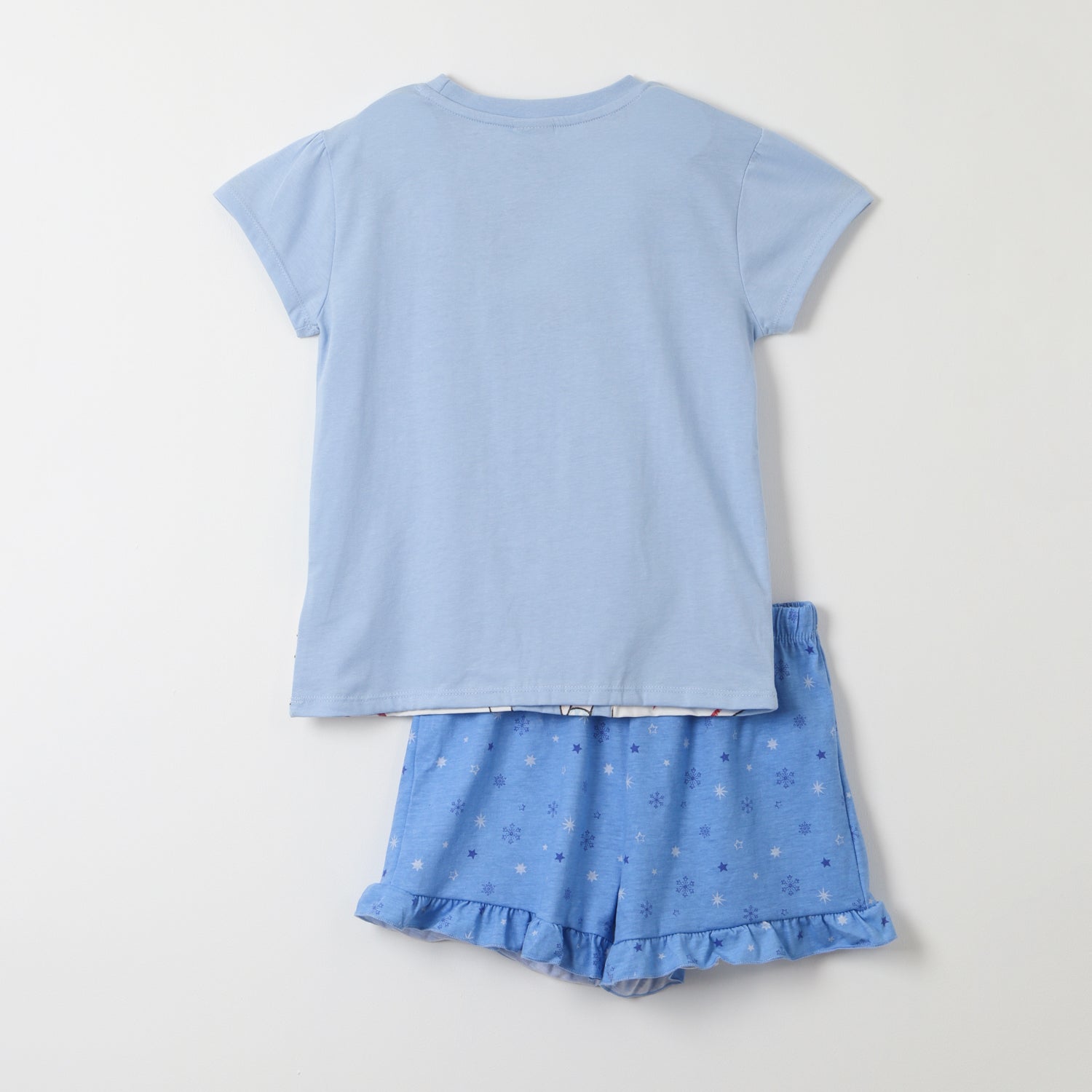 Pijama Corto Niña Frozen Nieve Celeste Disney