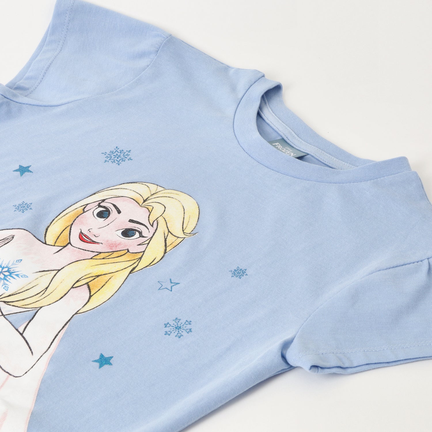 Pijama Corto Niña Frozen Nieve Celeste Disney